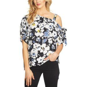 1.STATE Floral Printed One Shoulder Top Blouse